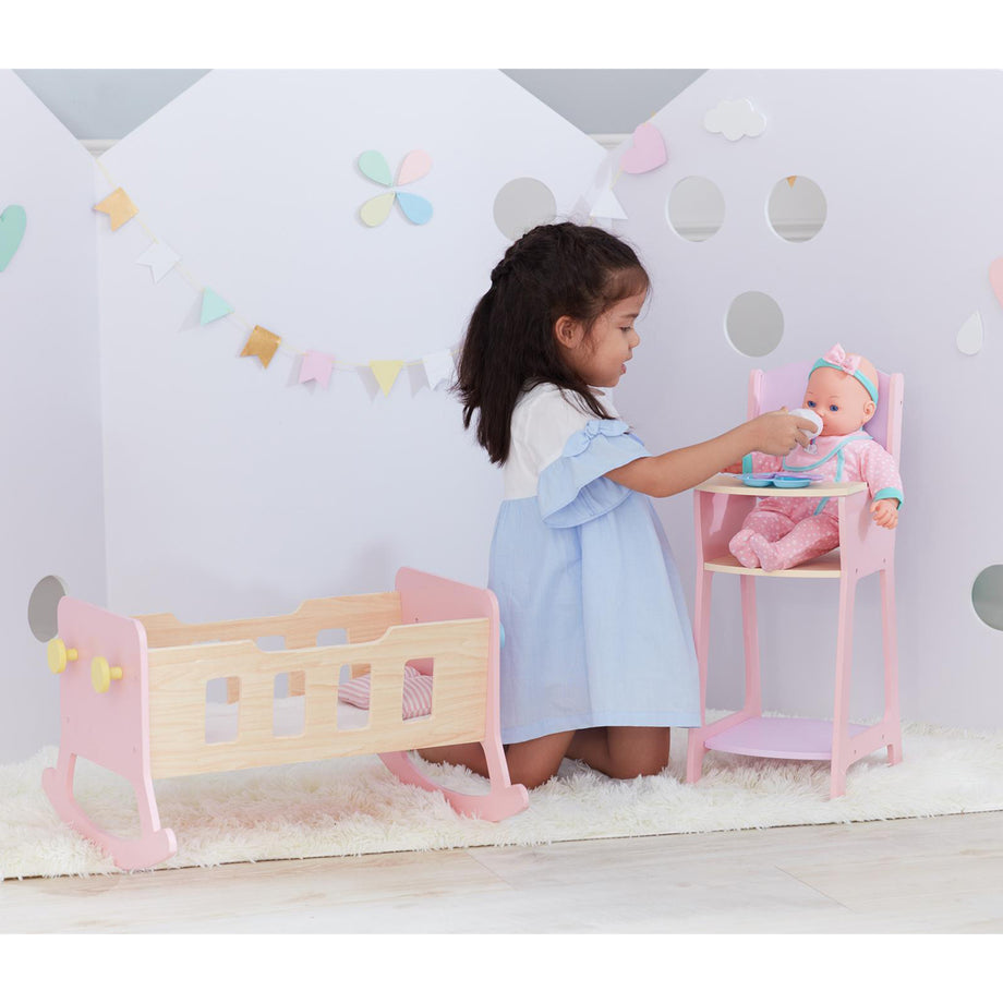 Baby doll discount crib and highchair